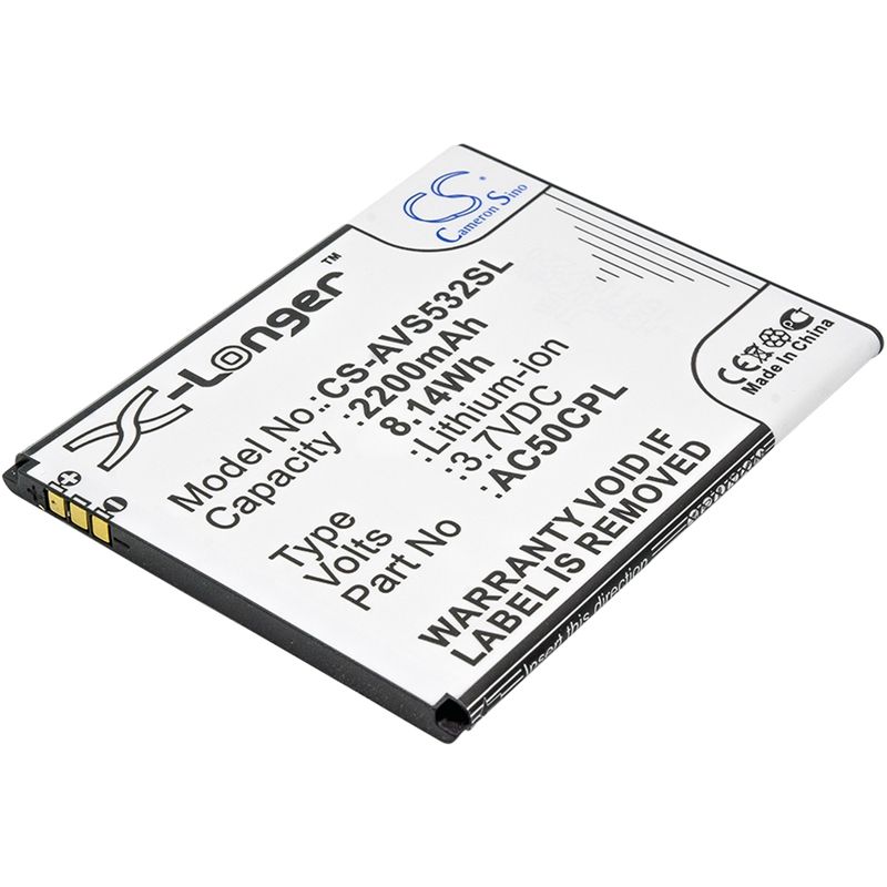 Li-ion Battery fits Archos, 50c platinum 3.7V, 2200mAh Mobile & SmartPhone Cameron Sino Technology Limited
