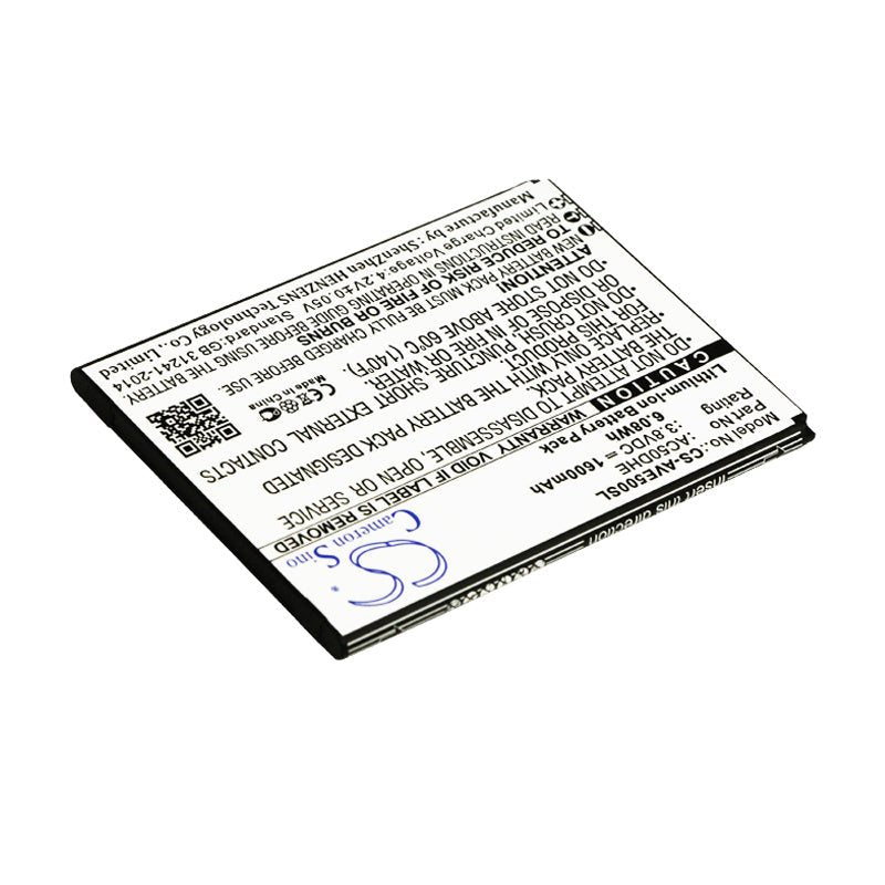 Li-ion Battery fits Archos, 50d helium, 50d helium 4g, a50d helium 3.8V, 1600mAh Mobile & SmartPhone Cameron Sino Technology Limited