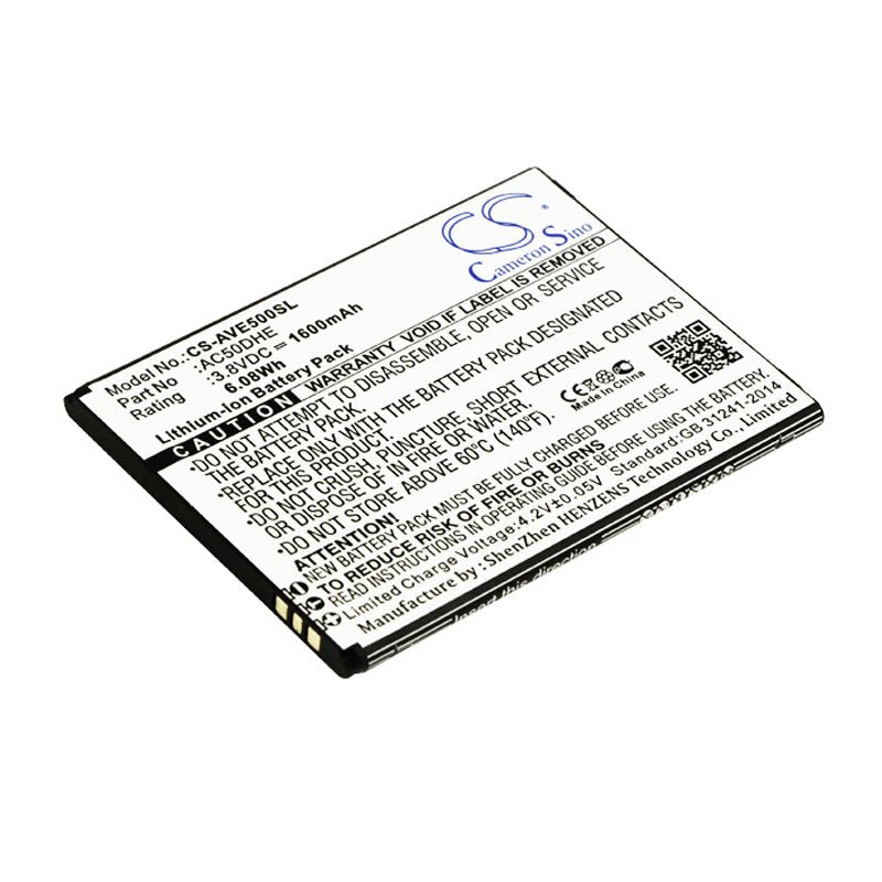 Li-ion Battery fits Archos, 50d helium, 50d helium 4g, a50d helium 3.8V, 1600mAh Mobile & SmartPhone Cameron Sino Technology Limited