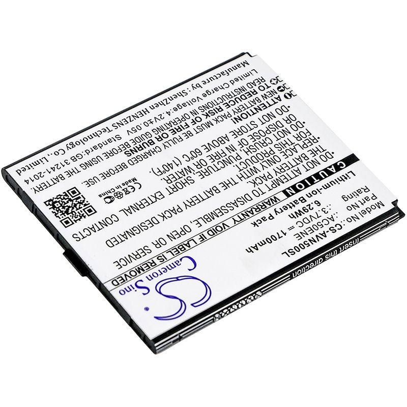 Li-ion Battery fits Archos, 50e neon 3.7V, 1700mAh Mobile & SmartPhone Cameron Sino Technology Limited