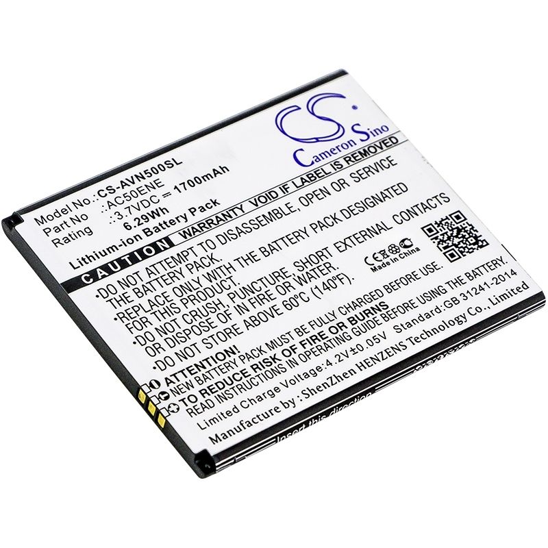 Li-ion Battery fits Archos, 50e neon 3.7V, 1700mAh Mobile & SmartPhone Cameron Sino Technology Limited