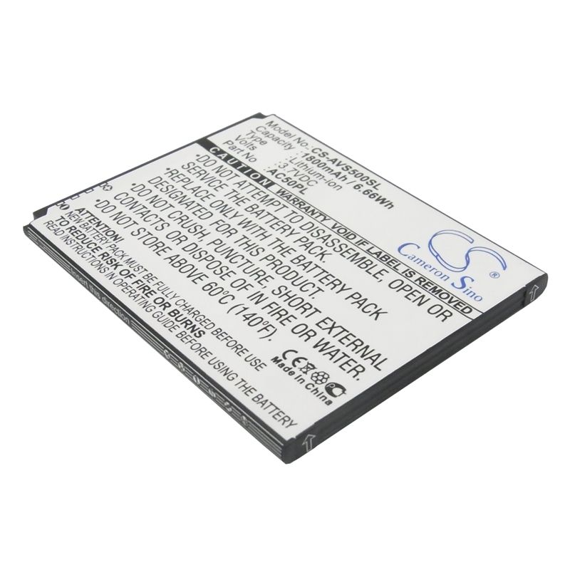 Li-ion Battery Fits Archos,50, 50 Helium 4g, 50 Platinum 3.7v, 1800mah Mobile & SmartPhone Cameron Sino Technology Limited