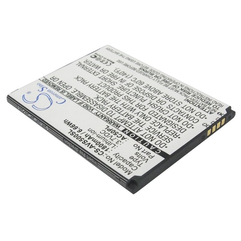 Li-ion Battery Fits Archos,50, 50 Helium 4g, 50 Platinum 3.7v, 1800mah Mobile & SmartPhone Cameron Sino Technology Limited