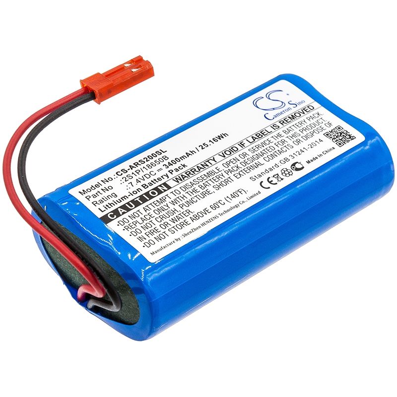 Li-ion Battery Fits Arizer, Solo, Solo 2, 7.4v, 3400mah Dry Herb Vaporizers Cameron Sino Technology Limited