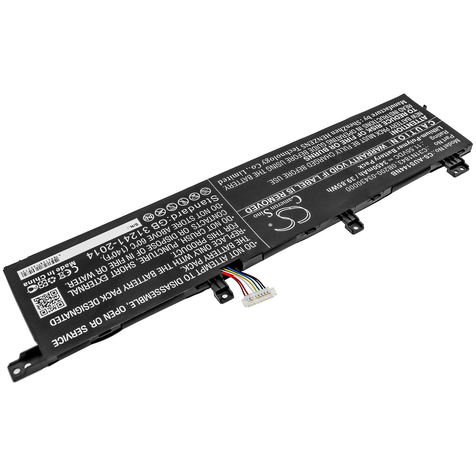 Li-ion Battery fits Asus, 0b200-03430000, C31n1843 11.55V, 3450mAh Notebook & Laptop Cameron Sino Technology Limited