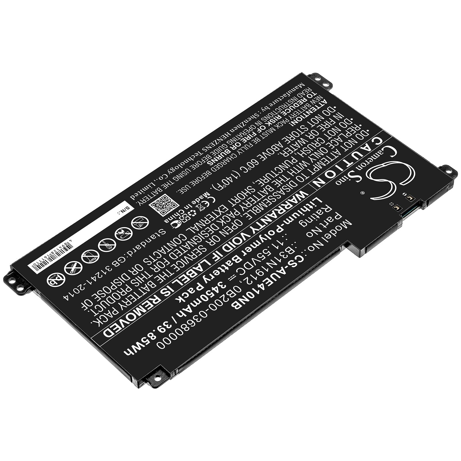 Li-ion Battery fits Asus, 0b200-03680000, B31n1912 11.55V, 3450mAh Notebook & Laptop Cameron Sino Technology Limited