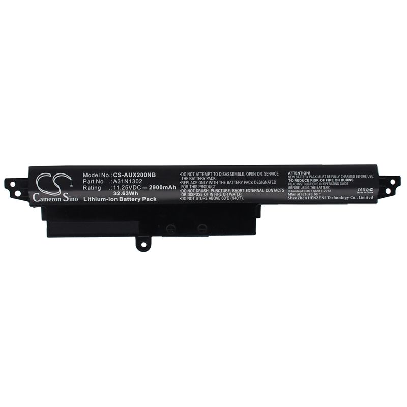 Li-ion Battery fits Asus, 200ca-ct161h, Ar5b125, Asus Vivobook F200ca 11.6" 11.25V, 2900mAh Notebook & Laptop Cameron Sino Technology Limited