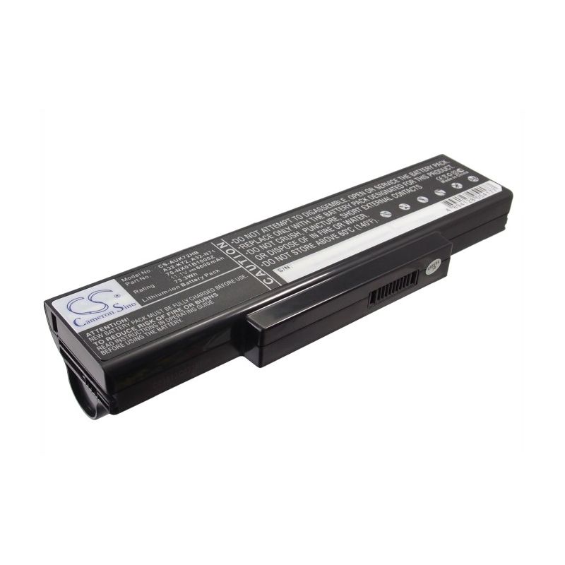 Li-ion Battery fits Asus, A72, A72d, A72dr 11.1V, 6600mAh Notebook & Laptop Cameron Sino Technology Limited