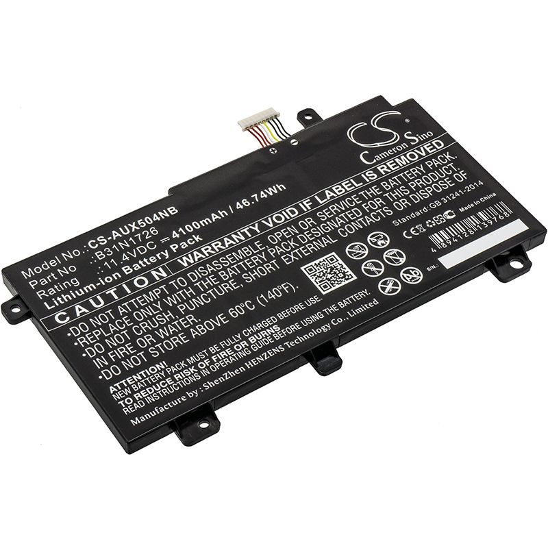 Li-ion Battery Fits Asus, Fx504, Fx504g, Fx504gd 11.4v, 4100mah Notebook & Laptop Cameron Sino Technology Limited