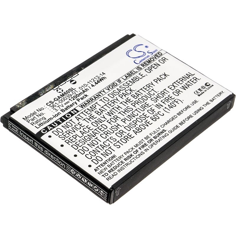 Li-ion Battery fits Asus, g60, garmin, nuvifone g60 3.7V, 1200mAh Communications Cameron Sino Technology Limited