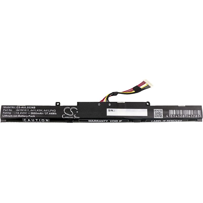 Li-ion Battery Fits Asus, Gl553vd, Gl553vd-1a, Gl553vd-1b 14.4v, 2600mah Notebook & Laptop Cameron Sino Technology Limited