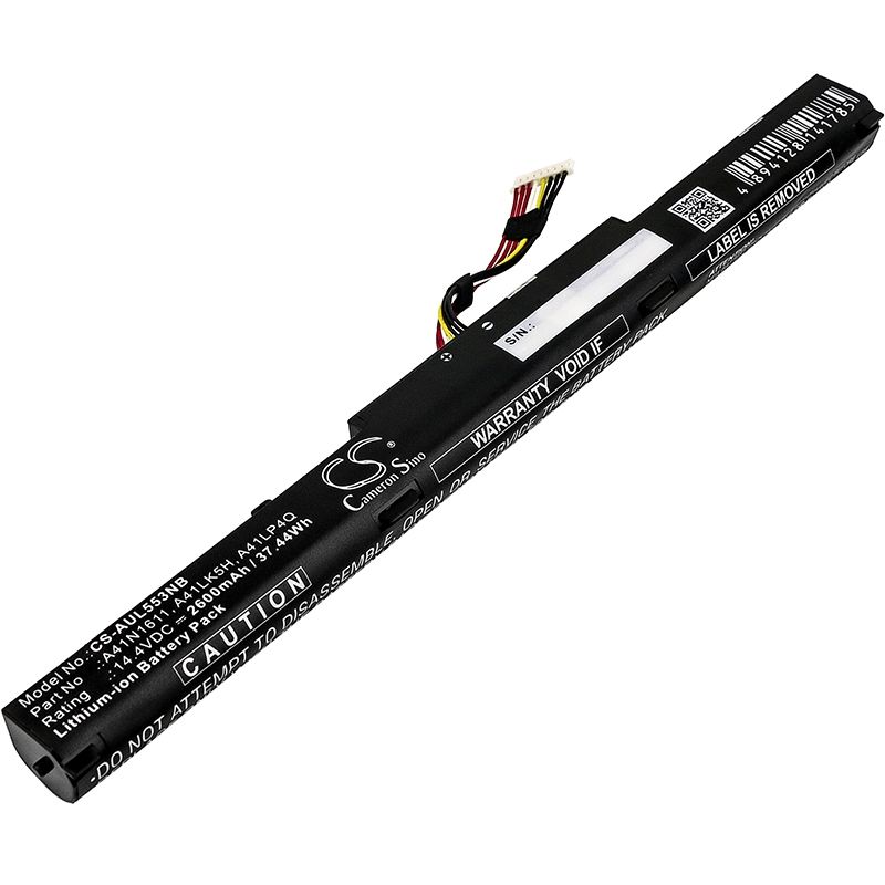 Li-ion Battery Fits Asus, Gl553vd, Gl553vd-1a, Gl553vd-1b 14.4v, 2600mah Notebook & Laptop Cameron Sino Technology Limited