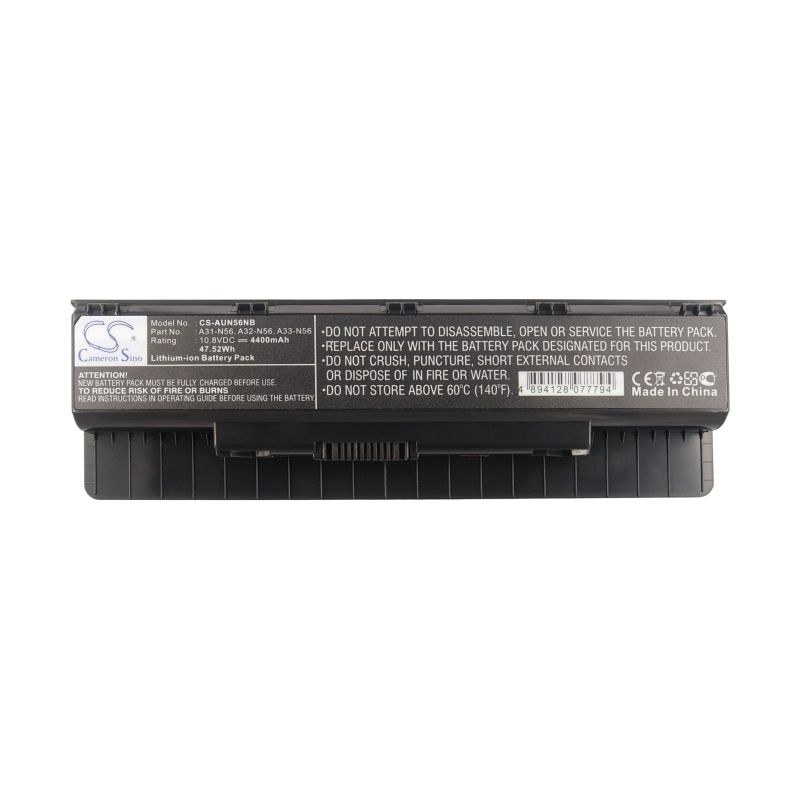 Li-ion Battery Fits Asus, N46, N46v, N46vj 10.8v, 4400mah Notebook & Laptop Cameron Sino Technology Limited