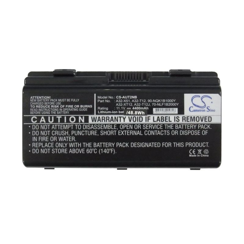 Li-ion Battery fits Asus, T12, T12c, T12fg 11.1V, 4400mAh Notebook & Laptop Cameron Sino Technology Limited