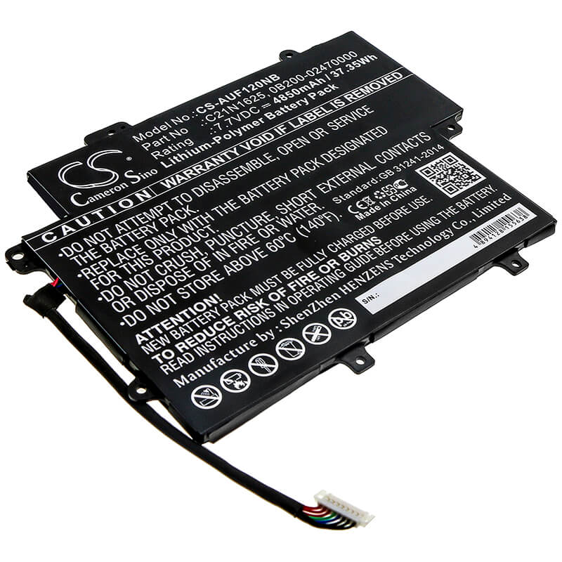 Li-ion Battery fits Asus, Tp203na, Tp203na-1e 7.7V, 4850mAh Notebook & Laptop Cameron Sino Technology Limited