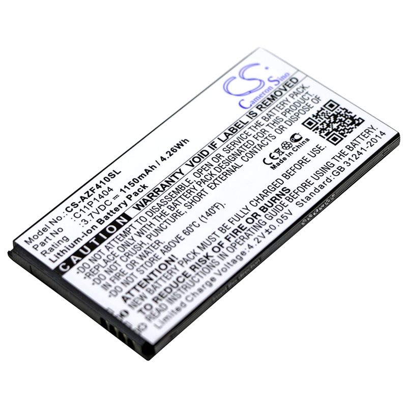 Li-ion Battery fits Asus, zenfone 4 a400cg, zenfone 4 pf400cg 3.7V, 1150mAh Mobile & SmartPhone Cameron Sino Technology Limited