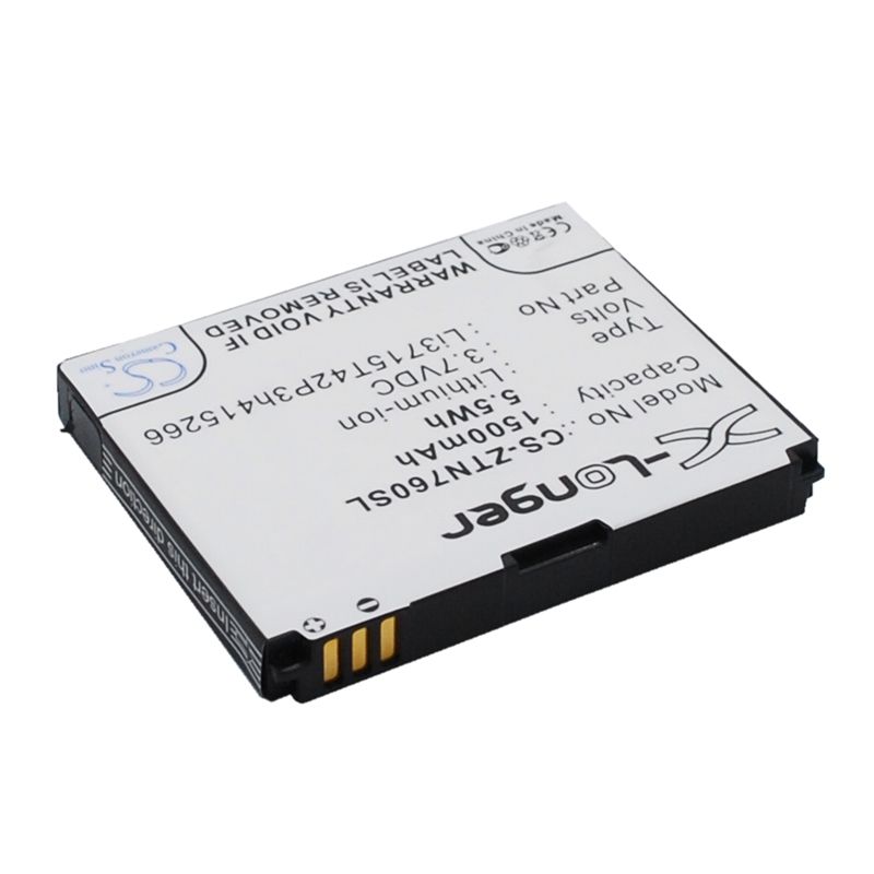 Li-ion Battery fits At&t, avail, n760 roamer, z990 3.7V, 1500mAh Mobile & SmartPhone Cameron Sino Technology Limited