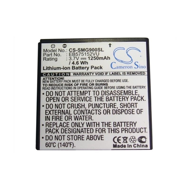 Li-ion Battery fits At&t, captivate, epic 4g, galaxy s 3.7V, 1250mAh Mobile & SmartPhone Cameron Sino Technology Limited