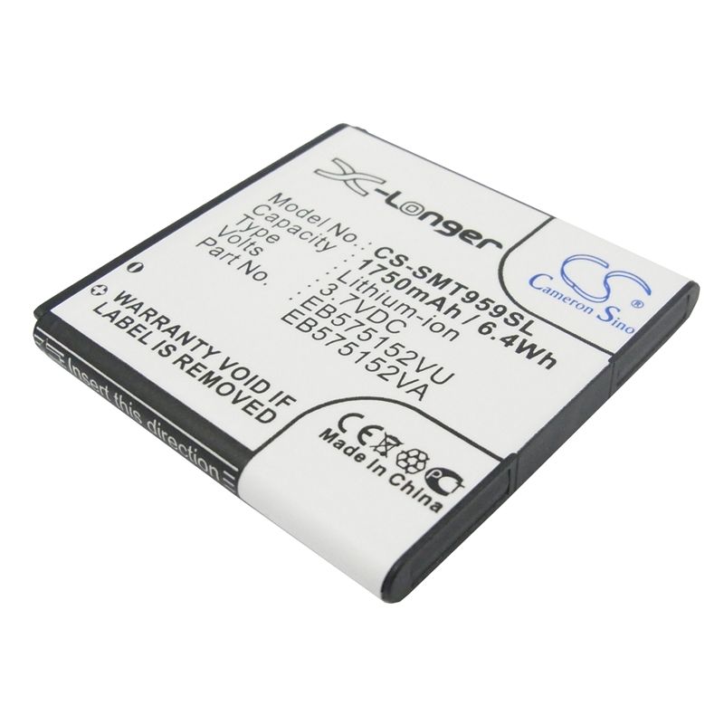Li-ion Battery Fits At&t, Captivate, Epic 4g, Galaxy S 3.7v, 1750mah Communications Cameron Sino Technology Limited (Suspended)