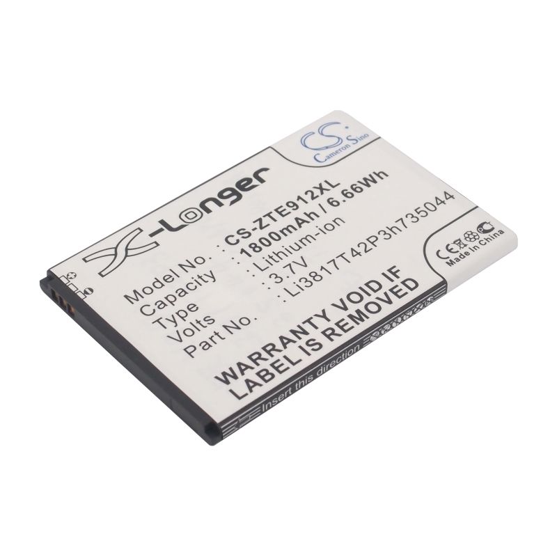 Li-ion Battery fits At&t, compel, compel 4g, radiant 3.7V, 1800mAh Mobile & SmartPhone Cameron Sino Technology Limited