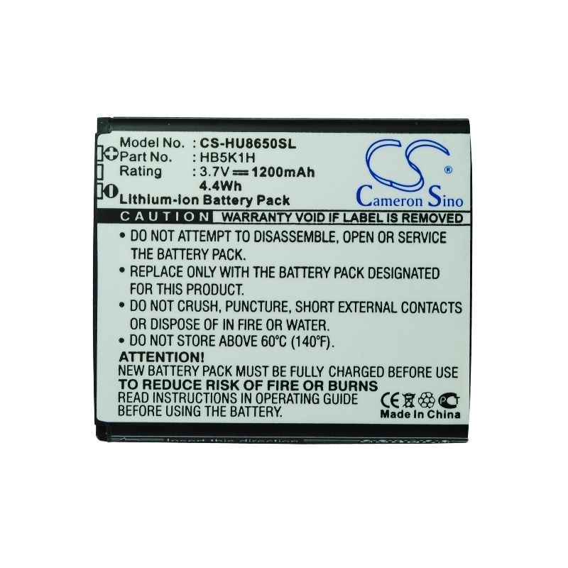 Li-ion Battery fits At&t, fusion, fusion 2, fusion mf 3.7V, 1200mAh Mobile & SmartPhone Cameron Sino Technology Limited