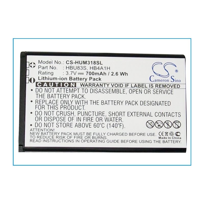 Li-ion Battery fits At&t, gophone u2800a, u2800a, huawei 3.7V, 700mAh Mobile & SmartPhone Cameron Sino Technology Limited