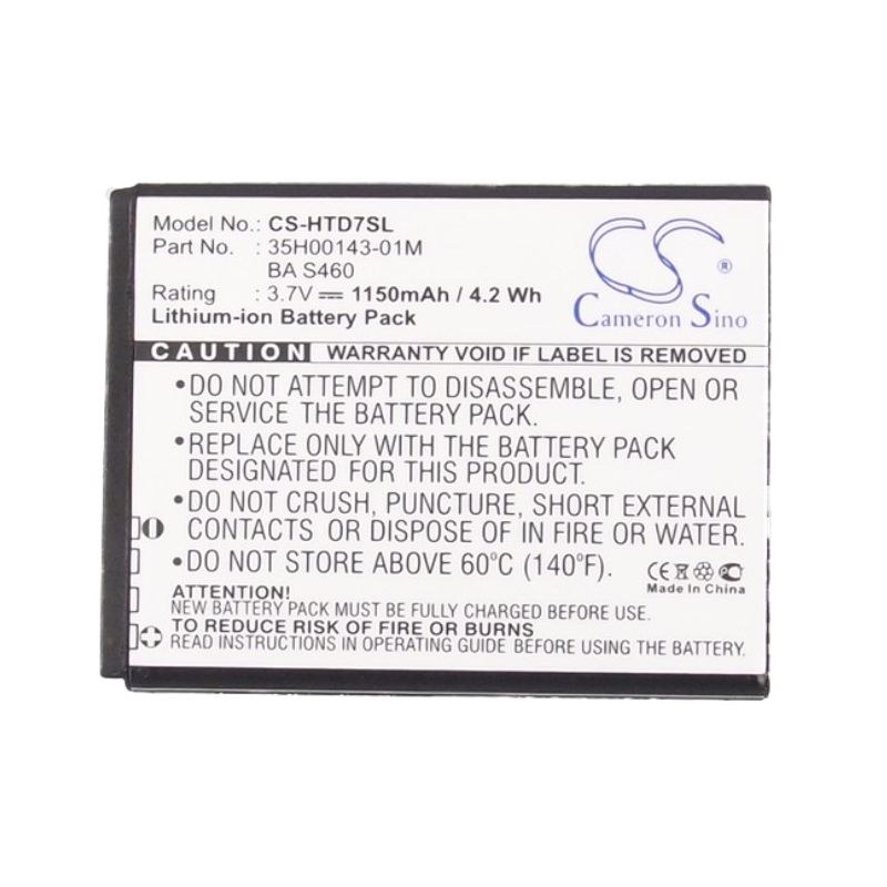 Li-ion Battery Fits At&t, Hd7s, T9295, Htc 3.7v, 1150mah Mobile & SmartPhone Cameron Sino Technology Limited