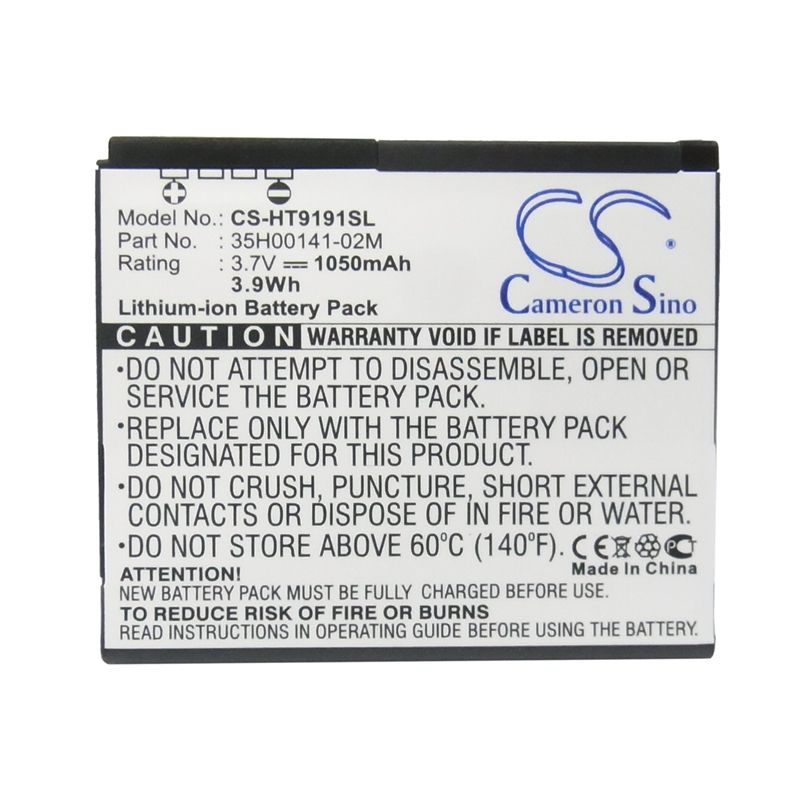 Li-ion Battery fits At&t, inspire 4g, htc, 7 surround 3.7V, 1050mAh Mobile & SmartPhone Cameron Sino Technology Limited