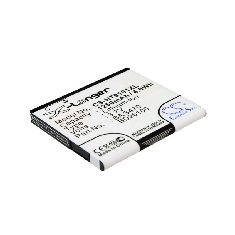 Li-ion Battery fits At&t, inspire 4g, htc, 7 surround 3.7V, 1250mAh Mobile & SmartPhone Cameron Sino Technology Limited