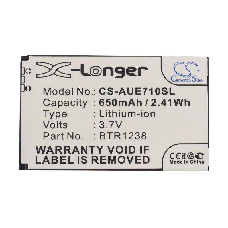 Li-ion Battery fits Audiovox, e1000 slider, e71, e71 mini 3.7V, 650mAh Mobile & SmartPhone Cameron Sino Technology Limited (Suspended)