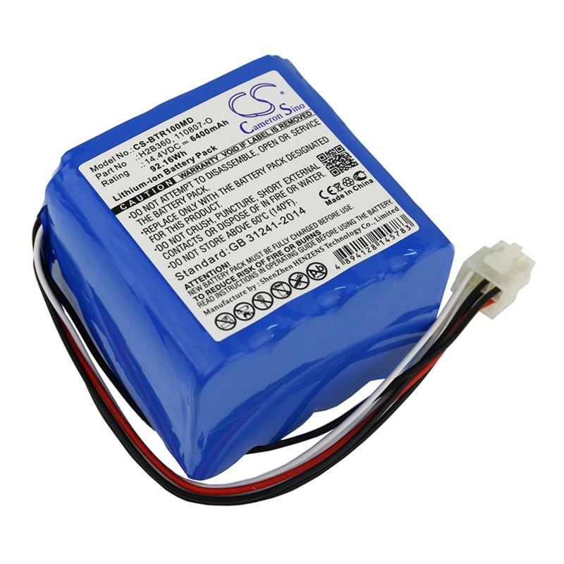 Li-ion Battery fits Bellavista, 1000, Respirator, 14.4V, 6400mAh Medical Cameron Sino Technology Limited
