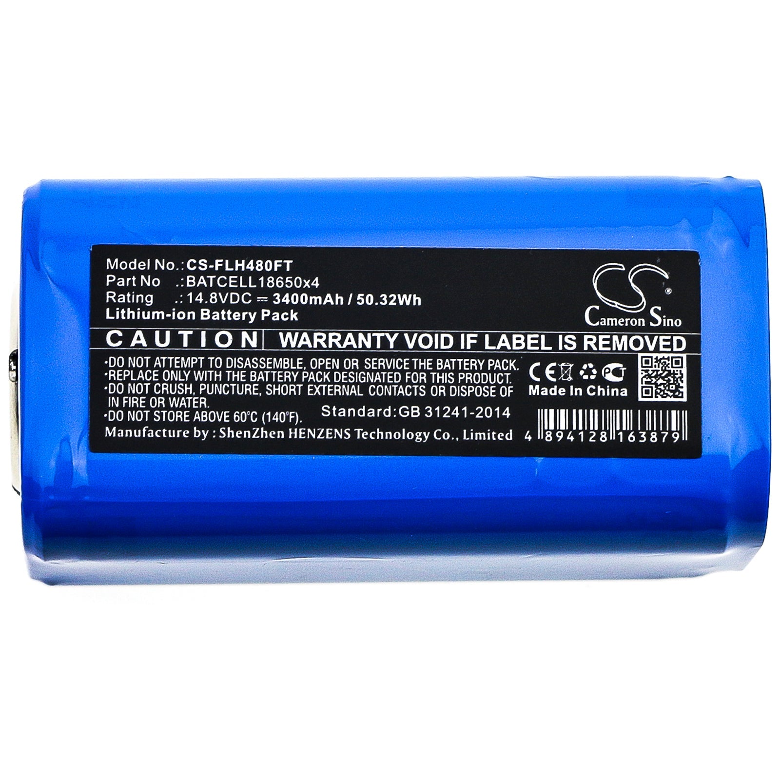 Li-ion Battery fits Bigblue, Tl4000p, Tl4500p 14.8V, 3400mAh Flashlight Cameron Sino Technology Limited