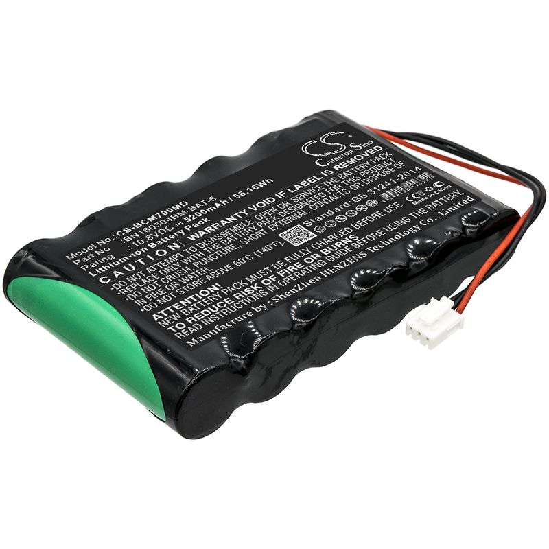 Li-ion Battery fits Bionet, Bm7vet Main 10.8V, 5200mAh Medical Cameron Sino Technology Limited