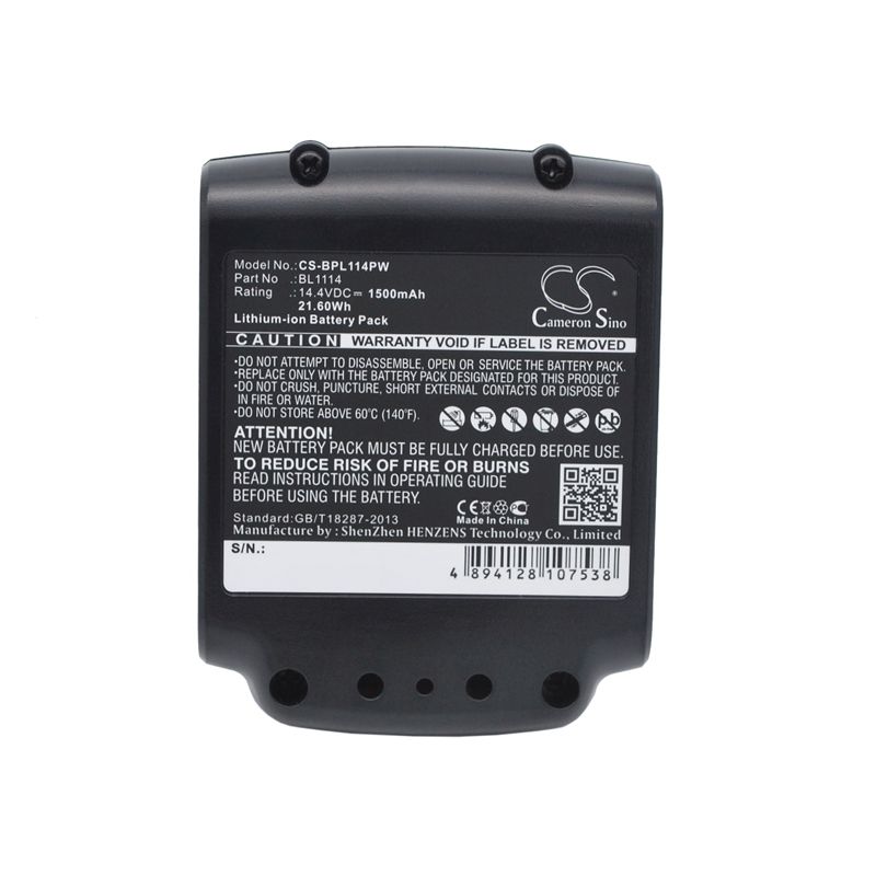 Li-ion Battery fits Black & Decker, Asl146bt12a, Asl146k, Asl146kb 14.4V, 1500mAh Power Tools Cameron Sino Technology Limited