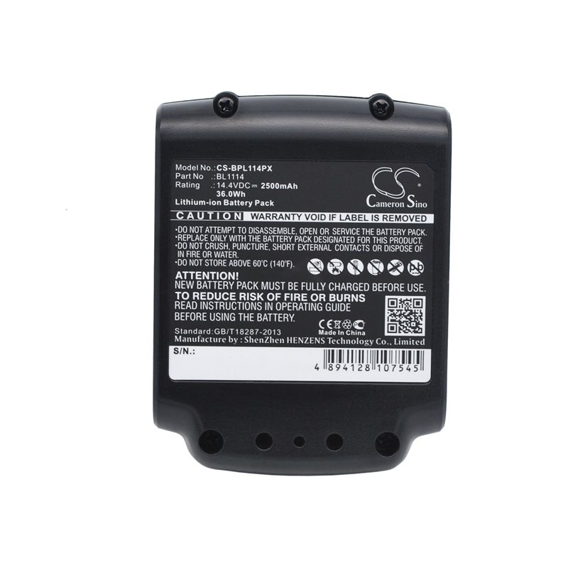 Li-ion Battery fits Black & Decker, Asl146bt12a, Asl146k, Asl146kb 14.4V, 2500mAh Power Tools Cameron Sino Technology Limited