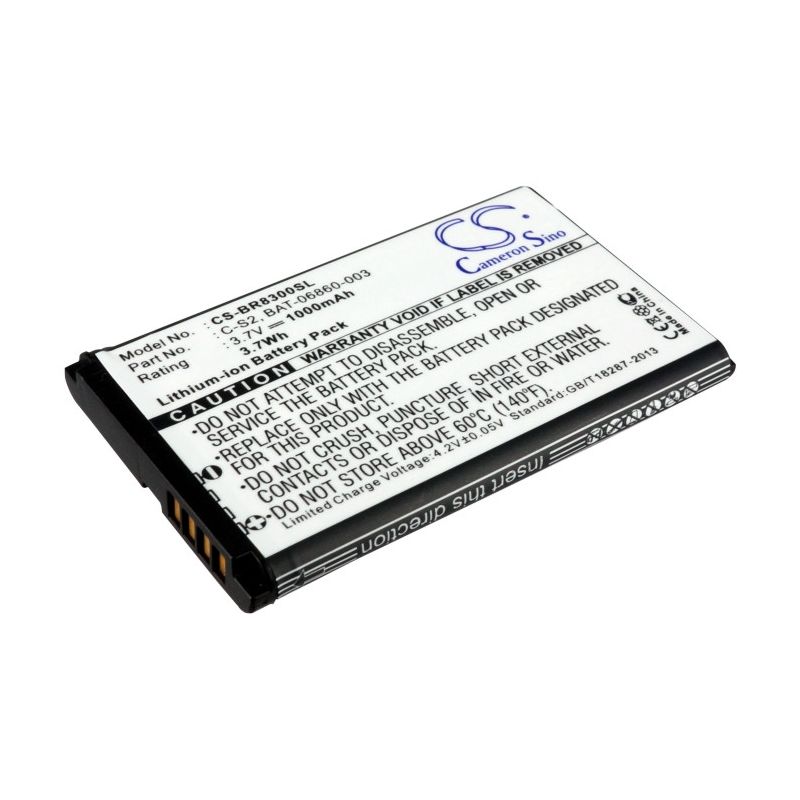 Li-ion Battery Fits Blackberry, Aries, Curve 3g, Curve 3g 9300 3.7v, 1000mah Communications Cameron Sino Technology Limited