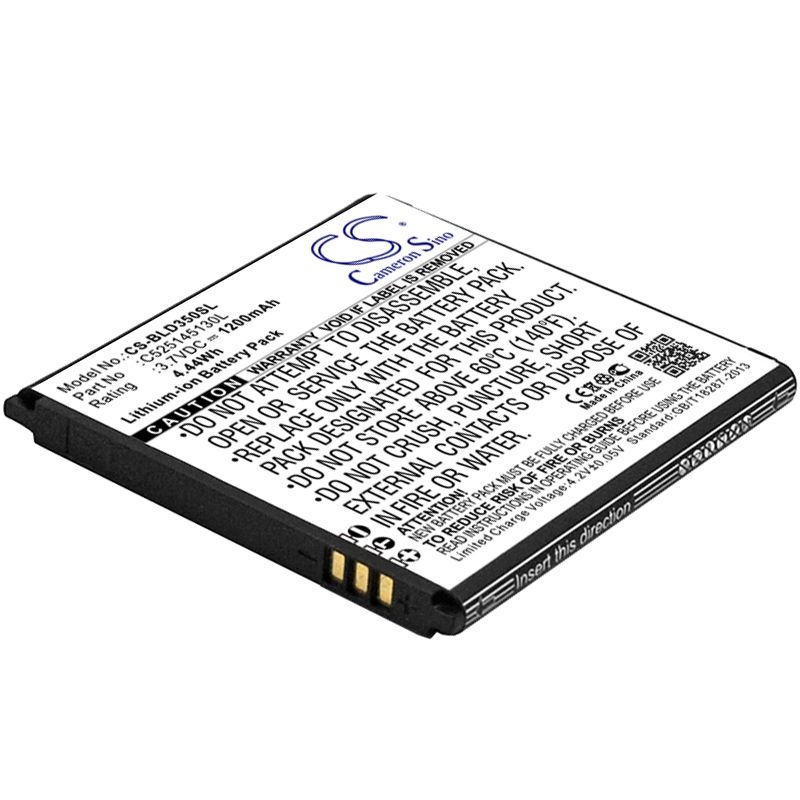 Li-ion Battery Fits Blu, A010l, A010u, Advance 4.0l 3.7v, 1200mah Mobile & SmartPhone Cameron Sino Technology Limited