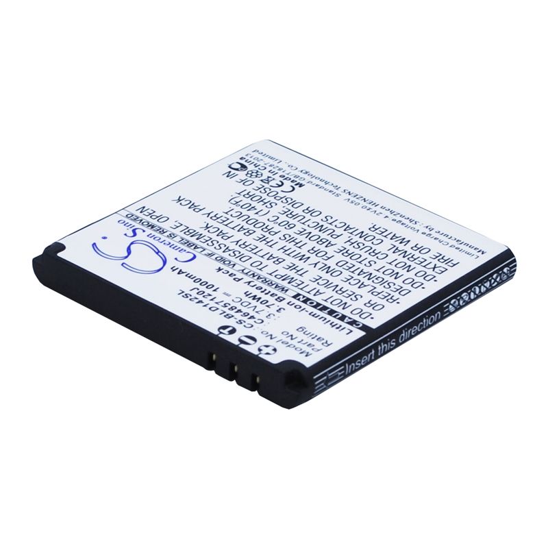 Li-ion Battery fits Blu, d142, dash jr 4.0, dash junior 4.0 3.7V, 1000mAH Communications Cameron Sino Technology Limited (Suspended)