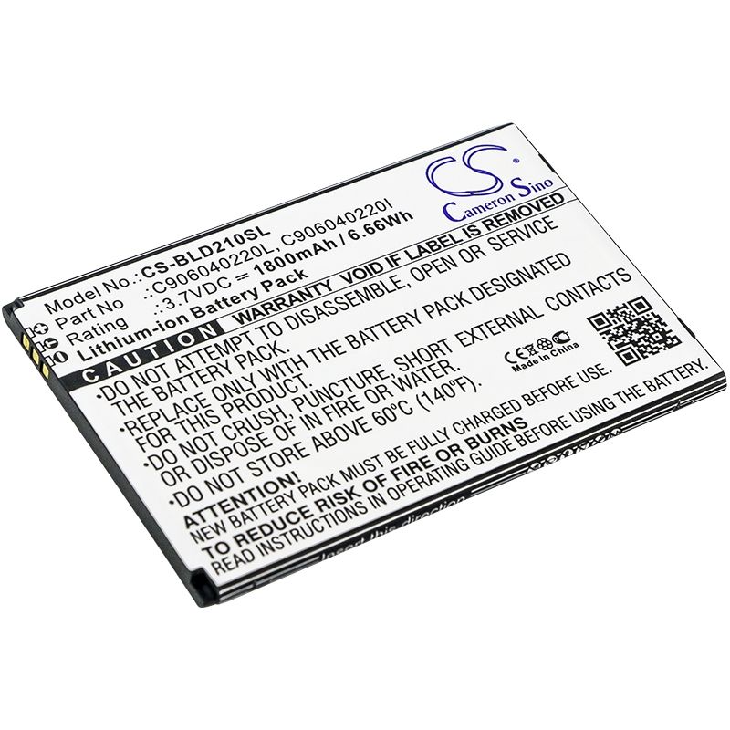 Li-ion Battery fits Blu, d210, d210l, d210u 3.7V, 1800mAh Communications Cameron Sino Technology Limited (Suspended)