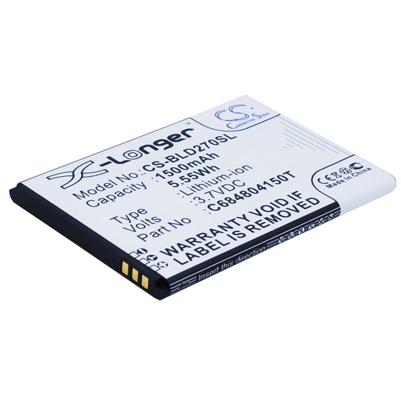 Li-ion Battery fits Blu, d270, d270a, d272 3.7V, 1500mAh Mobile & SmartPhone Cameron Sino Technology Limited