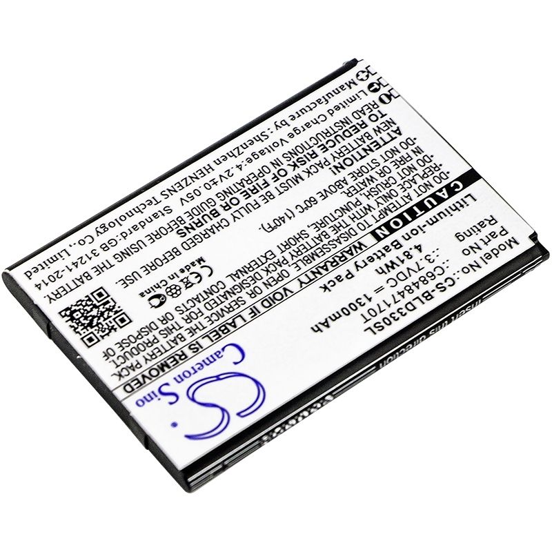 Li-ion Battery fits Blu, d330, dash music 2, dash music ii 3.7V, 1300mAh Communications Cameron Sino Technology Limited (Suspended)