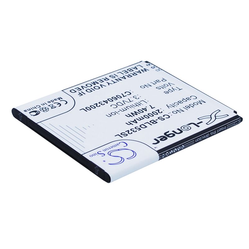 Li-ion Battery Fits Blu, D532, D532u, D534 3.7v, 2000mah Mobile & SmartPhone Cameron Sino Technology Limited