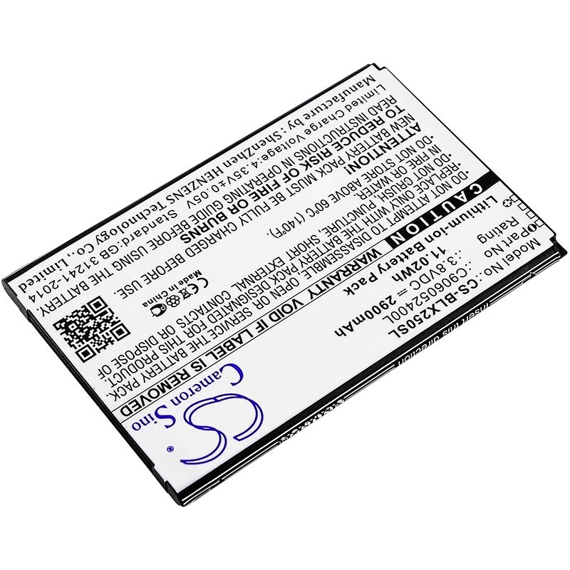 Li-ion Battery fits Blu, e050, e050u, energy x2 3.8V, 2900mAh Mobile & SmartPhone Cameron Sino Technology Limited
