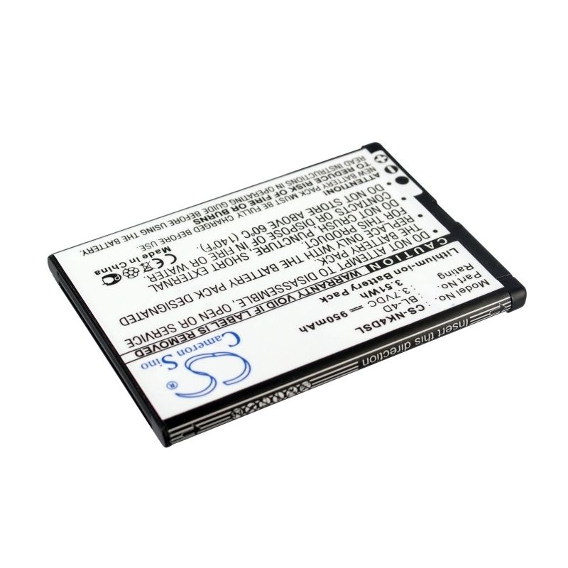 Li-ion Battery fits Blu, hero 2, ngm, fred 3.7V, 950mAh Mobile & SmartPhone Cameron Sino Technology Limited