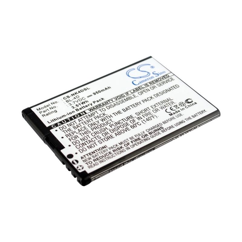 Li-ion Battery fits Blu, hero 2, ngm, fred 3.7V, 950mAh Mobile & SmartPhone Cameron Sino Technology Limited