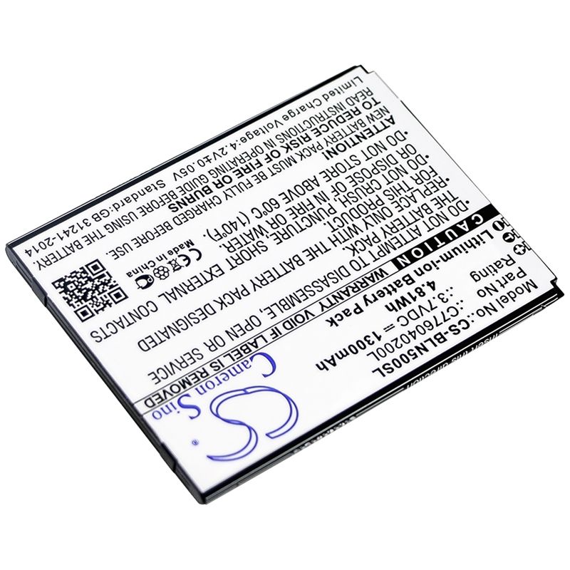 Li-ion Battery fits Blu, n010, n010l, n010u 3.7V, 1300mAh Mobile & SmartPhone Cameron Sino Technology Limited