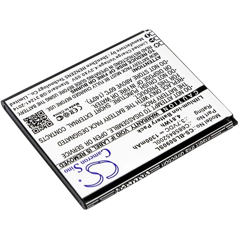 Li-ion Battery Fits Blu, S090q, Studio C Hd 3.7v, 1300mah Mobile & SmartPhone Cameron Sino Technology Limited