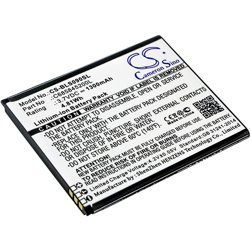 Li-ion Battery Fits Blu, S090q, Studio C Hd 3.7v, 1300mah Mobile & SmartPhone Cameron Sino Technology Limited