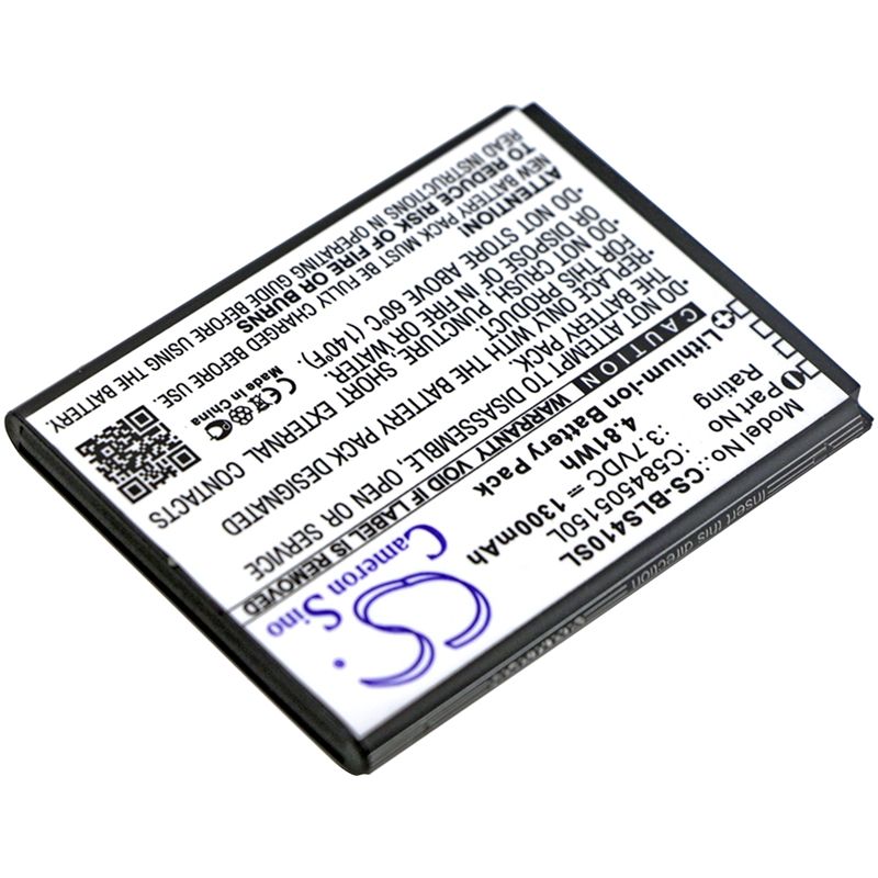 Li-ion Battery fits Blu, s410, s410a, star 4.0 3.7V, 1300mAh Mobile & SmartPhone Cameron Sino Technology Limited