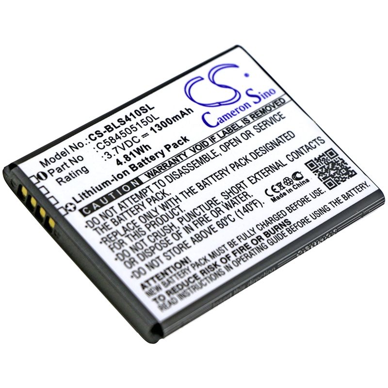 Li-ion Battery fits Blu, s410, s410a, star 4.0 3.7V, 1300mAh Mobile & SmartPhone Cameron Sino Technology Limited